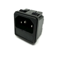 1PC LZ-14-F2-3P 3 Pins Panel Mounted Plug Connector IEC320 C14 10A 250V AC Electrical Inlet Module Power Socket 10A 5X20mm Fuse. 