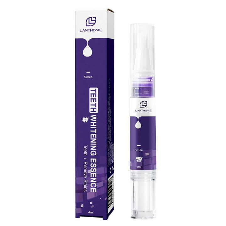 V34 Teeth Whitening Pen Purple Whitening Toothpaste Dental Whitening Tartar Removal Tooth Cleaning Effective Teeth Whitener 4ml