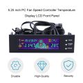 5.25 inch PC Fan Speed Controller Temperature Display LC D Front Panel-as the picture shows. 