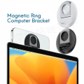 Magnetic Mobile Phone Holder for MacBook for MagSafe Continuity Camera Mount Round Ring Support Kickstand Black. 