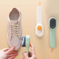 Cleaning Brush With Soap Dispenser | Long Handle | Soft Bristle | Shoes & Clothes Cleaner | Household Laundry Cleaning Tool. 