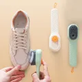 Cleaning Brush With Soap Dispenser | Long Handle | Soft Bristle | Shoes & Clothes Cleaner | Household Laundry Cleaning Tool. 