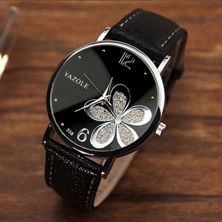 Women Watches Female Clock Quartz Watch Ladies Quartz Wrist Watch Black - intl