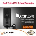 FIFINE K669B USB MICROPHONE WITH VOLUME DIAL FOR VOCAL RECORDING, PODCASTING ON COMPUTER. 