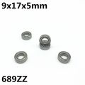 10Pcs 689ZZ 689-2Z 9x17x5 mm Deep groove ball bearing Miniature bearing High quality 689Z. 