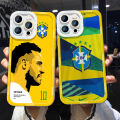 Jizetin for Redmi 12 Back Cover Crystal Transparent Neymar Star Soft Full Camera Cover Protection Phone Cases. 