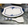 Tray - Rice Tray - Rice Serving Tray High Quality Double Glazed Melamine Tray Size 16 x 11 inches (Free Rice Serving Spoon). 