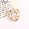 2 Pcs Stylish Scarf Buckles with Faux Pearl Decor Perfect Shirt Knot Fixer for Waist Tighting Trendy Clothing Accessory for Southeast Asian Buyers. 