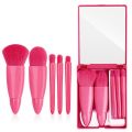 5pcs Korean Super Soft Concealer Cosmetic Base Makeup Eye Shadow Candy Color Eyelash Mini Travel Brush Set Green Color. 