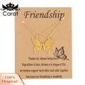 Carat Sister Necklace Butterfly Shape Matching Relationship Baby Sister Jewelry. 