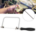 Mini U Shaped Woodworking Bow Jewelry Wire Curved Hand Hacksaw Tool+12 Blade. 