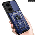Phone cover For infinix Note 40 case shell Camera Lens Protector Shockproof Armor Iron Metal Car Ring Kickstand Bracket For infinix Note 40 Pro Plus Cases Housing. 