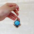 Game Impact Fontaine Sumeru Wanderer Light Pervious Key Chain 7 Element Eye Of Original God Cosplay Toy KeyRing. 