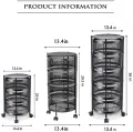 Kitchen Vegetable Rack Round Movable Multi-layer Rotating Vegetable Basket Storage Rack Household Sundries Fruit Rack. 