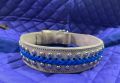 2 Inches Wide Dogs Massive Leather Braided Collar - Adjustable. 