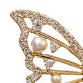 Fashion Earrings Trendy Yellow Rhinestone Butterfly Earrings. 