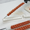 Single Row Kebab Maker BBQ Meat Skewer Machine Reusable BBQ Skewer Maker Kebab - White. 