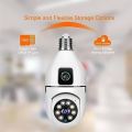 GSS E27 1080p Smart Home Security Camera, E27 Light Bulb WiFi IP Camera with 1 Million Ultra Clear Lens, Infrared Night Vision, and SD Card Slot. 