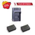 Combo Pack Of 3 Items  -  2x Battery For Canon 750D 760D Lp-E17 Lpe17 + 1x Charger 800D 77D M3 M5 200D. 