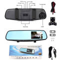 Full HD 1080P Dual Mirror Camera With 4.5″ TFT LCD Crystal-Clear Recording Vehicle Blackbox DVR. 