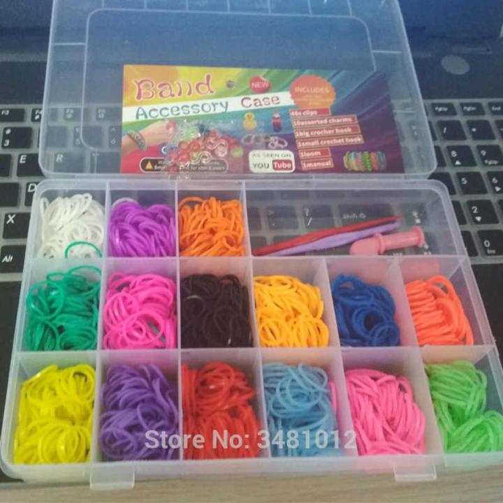 4400 Rainbow Color Loom Band Kit with Colorful Rubber Band
