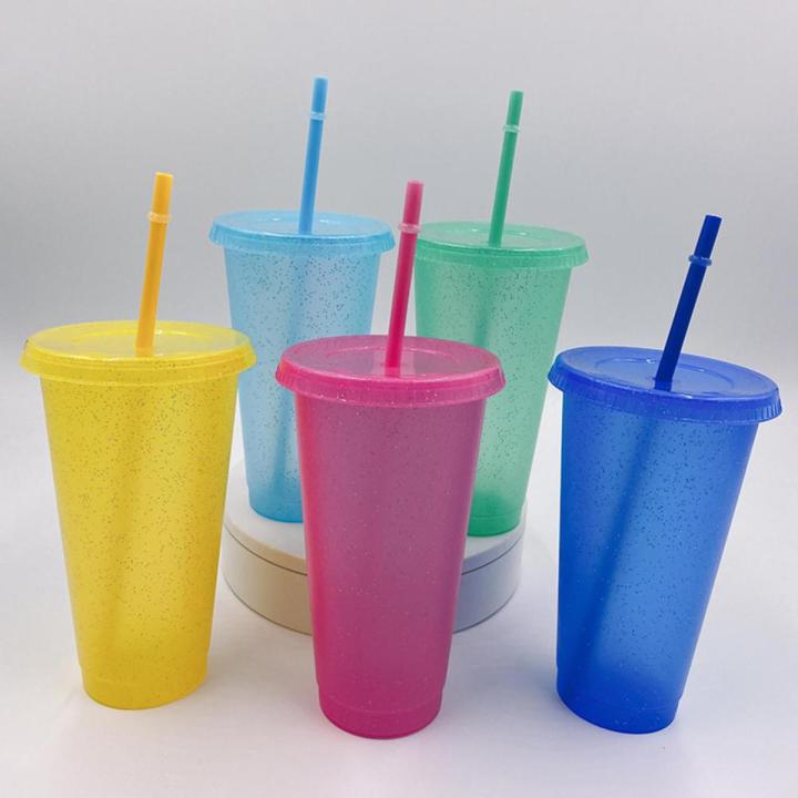 Sequin Glitter Cup Tubularis Summer Water Goblet Creative Water Cup Comfortable Straw Cup Sipper Design