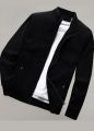 Men's Satin Bomber Jacket with Simple Design and Smooth Finish. 