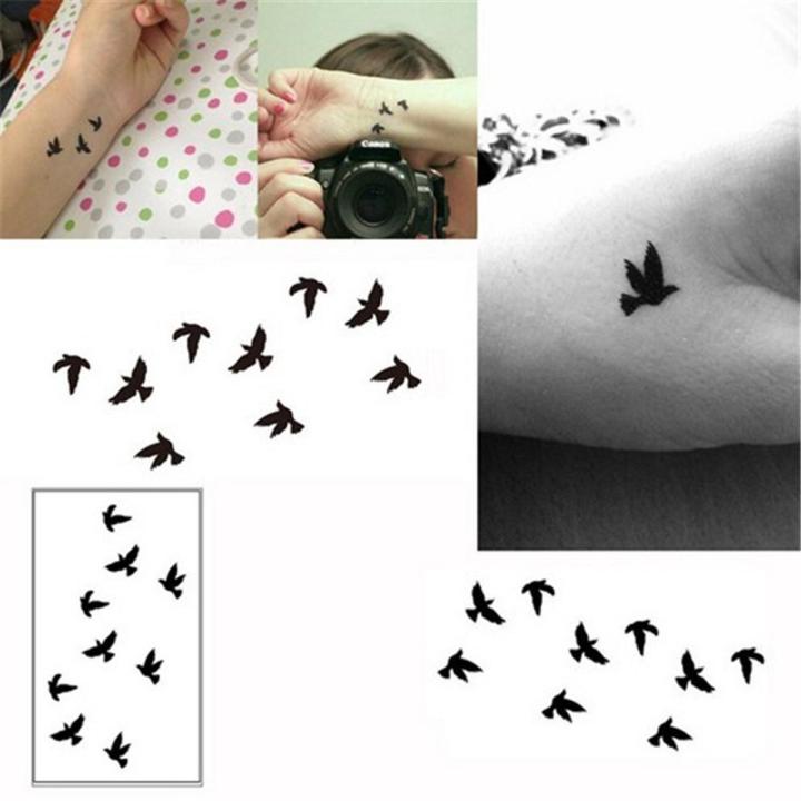 1 Sheet Cute Flying birds Temporary Tattoos Party Waterproof Tattoos Sticker