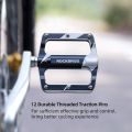 Rock BROS Mountain Bike Pedals Flat Bicycle MTB Pedals 9/16 Lightweight Road Bike Pedals Carbon Fiber Sealed Bearing Alloy Flat Pedals 1 Pair. 