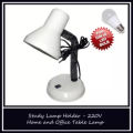 High Quality Adjustable Study Table Lamp with Switch, Steel Reading Night Light, and Free LED Bulb. 