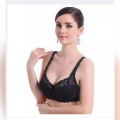 Black Underwire Full Coverage Lace Sheer Bra for Women / embroidered  Net bras. 