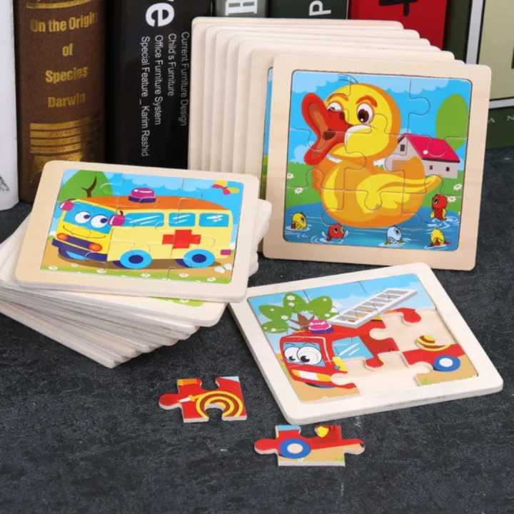 Jigsaw Puzzle - Puzzles For Kids - Puzzle - Montessori Wooden Picture Puzzles for Kids - Wooden Puzzles For Kids - Activity Toys For Kids - Wooden Puzzle - Easy Puzzles For Kids - 3D Wooden Jigsaw Puzzles For Child's Development - Best Gift For Kids