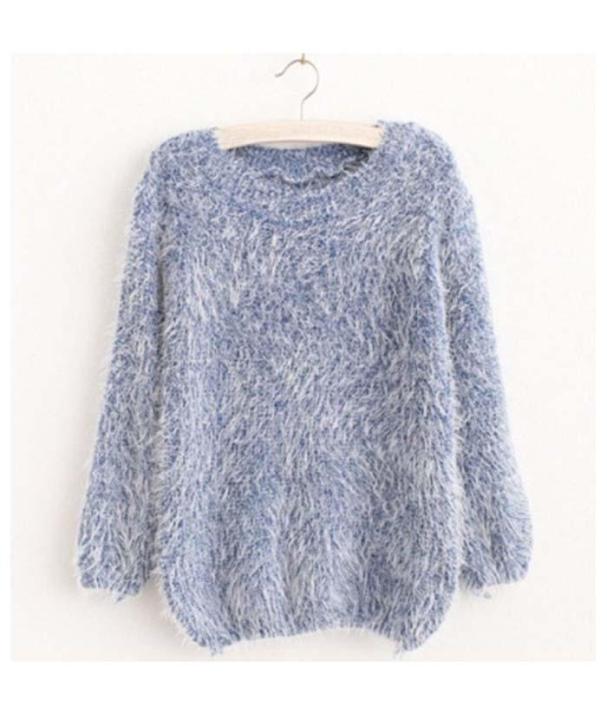 Spring Autumn Korean Fashion Women Mohair Pullover Jumper
