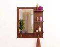 Legendary Wall Mounted Dressing Mirror With Shelf and Hanging Hooks by eFurniturePK. 