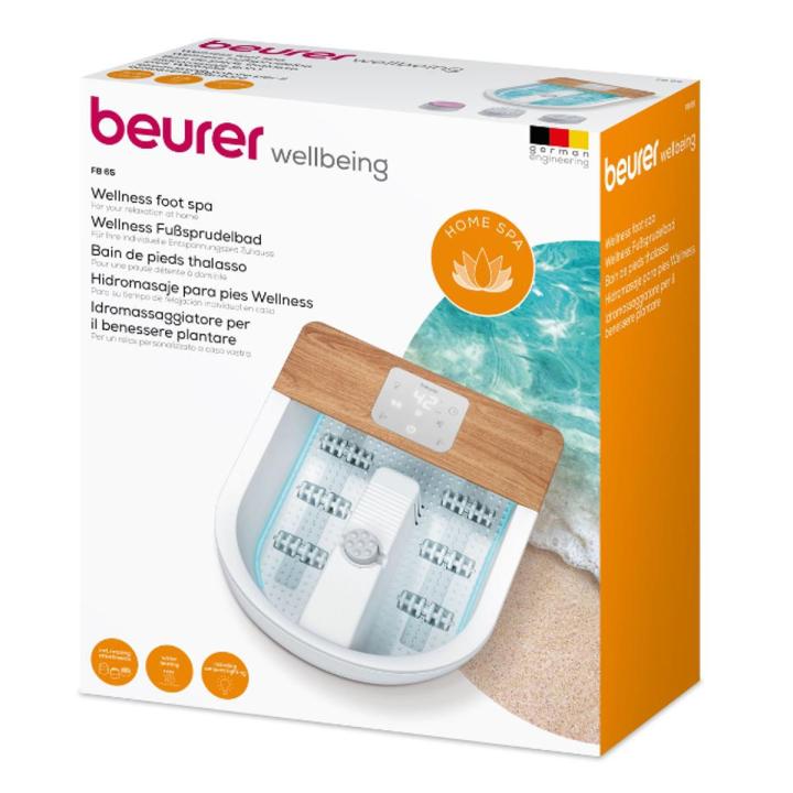 Beurer FB 65 Wellness foot spa Wellness foot spa with water heating, ambient lighting and rotating pedicure station