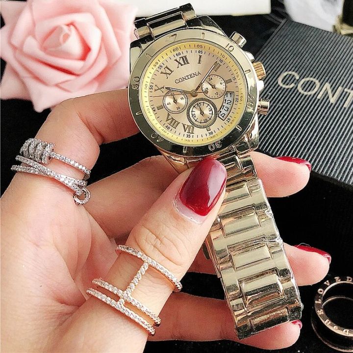 CONTENA Fashion Women Watches Bracelet Ladies Quartz Clock Stainless Steel Date Womens Wristwatch Relogio Feminino Reloj Mujer