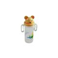 Baby sipper water bottle for kids/ bunny rabbit Cap Sipper Bottle 450ml With Animal theme Printed Bottle Good Storage Capacity Can be Used For MILK JUICE Cute Shape Bottle For Outdoor Usage OR School playground park. 