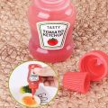 Mini Tomato Ketchup Bottle Portable Sauce Salad Bottle ,Reusable Plastic Sauce Containers for Ketchup Food-Safe & Freezer-Safe, Ketchup Squeeze Bottle. 