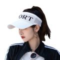 Hat Female Summer Sun Hat Korean Style Student Letters Peaked Cap Outdoor Sports Big Brim Air Top Sun-Proof Baseball Cap. 