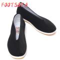 【FOOT SOFA】 Mens Chinese Kung Fu Shoes Martial Art Ninja Cotton Sole Tai chi Slipper Slip On black. 