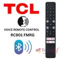 Triple H TCL Voice Remote RC901V FMRG – Bluetooth Pairing | Soft Keys | Voice Control | Social Media Buttons | High-Quality Replacement. 