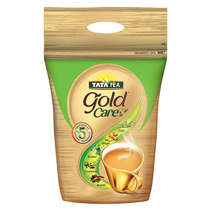 Tata Tea Gold Care | Rich in Taste | Goodness of Elaichi, Ginger, Tulsi, Brahmi & Mulethi | Black Tea