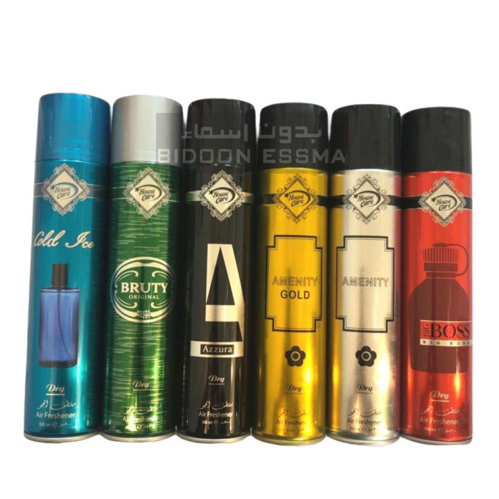 Air Freshener Cold Ice | Bruty | Azura | Havoc Goldl |Silver| Big boss  Pack of 6 300ml Big Bottle HouseCare Room Spray Imported High Quality Deal Offer Fresh Scent Fragrance | Wash Room Bath Room Easy to use | Office Room | Car Air Freshener | Hotel Room