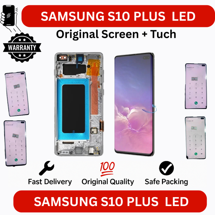 Samsung S10 Plus Original LED Display with Touchscreen Replacement Kit - High-Quality Mobile Repair Part