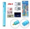 2in1 Money Checker Pen UV Light Pen Euro Pen. 