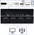 HDMI Splitter 4 port 2k 4k.HDMI Splitter 1 in 4 Out 4 Port 1x4 Full HD 1080P HDMI 1.4 Splitter Converter Support 3D 2K 4K Digital Audio Format. 