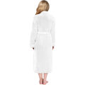Premium Women's Plush Long Bathrobe - Soft Warm Fleece Robe with Shawl Collar for Spa & Home. 
