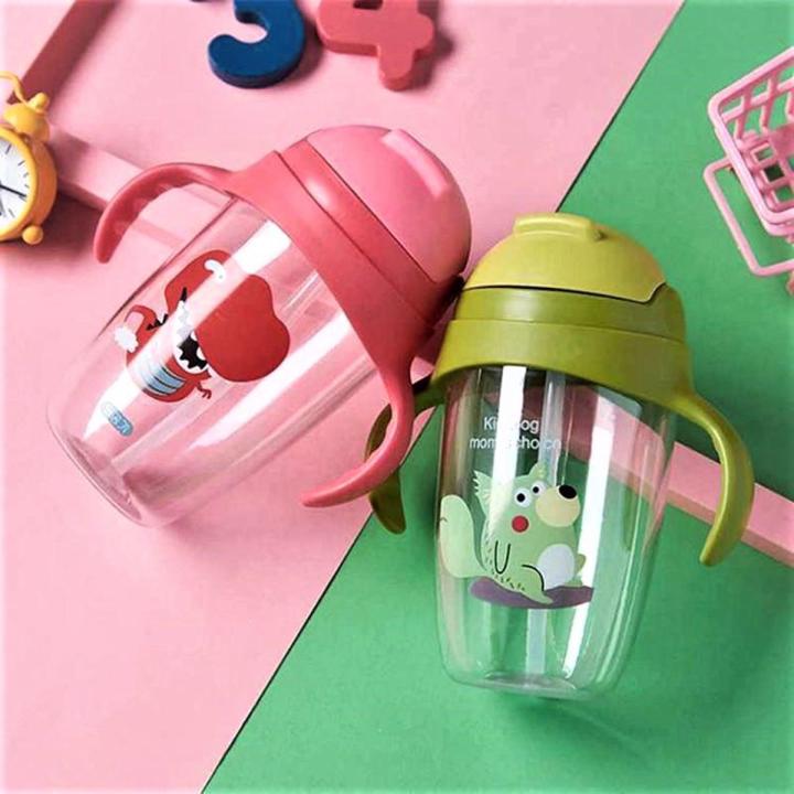 Premium Quality New Style Plastic Baby Beaker Water Sipper Feeder with Handles Travel Mug  Cuddles Feeding Bottle Washable Training Cup Learn Drinking Sippy Cup Straw Cup Trainer Feeder Baby Feeder Baby Gift Kids Infant Toddler BPA free 350ml