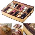 12 cell Under Bed Shoe Organizer Storage Holder Shoes Storage Box Tidy Bag Rack Pockets Socks. 