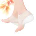 Height Increase Insole Invisible Heel Lift Pads Silicone Inserts Socks Reinforcer Non- Heightening Socks for Men 2cm White. 